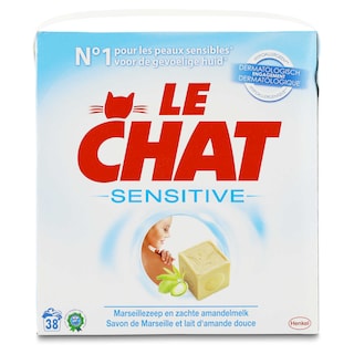 Le Chat | Waspoeder | Sensitive | Marseillezeep & zachte amandelmelk 