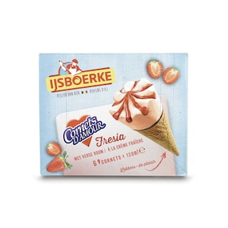 Ijsboerke | Cornet | Aardbei 