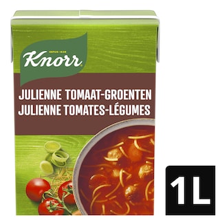 Knorr | Saveurs d'Antan | Soupe en brique | Julienne Tomates- Légumes avec boulettes | 1 L 