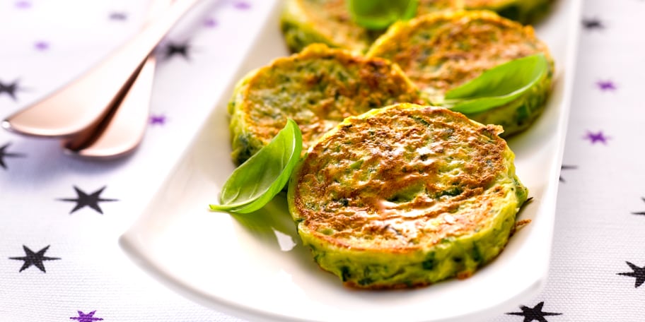 Paillassons de courgettes aux herbes