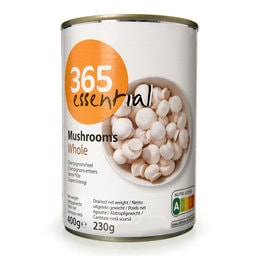 Champignons découpés en conserve