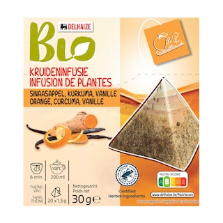 Delhaize | Bio | Herbal | Infusion | Turmeric | Orange | Vanilla | Bio 