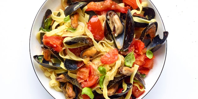 Tagliatelles provençales aux moules