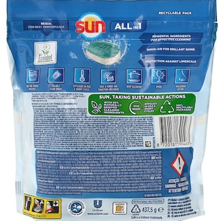 Sun | 25 Vaatwascapsules | All in One | Lemon 