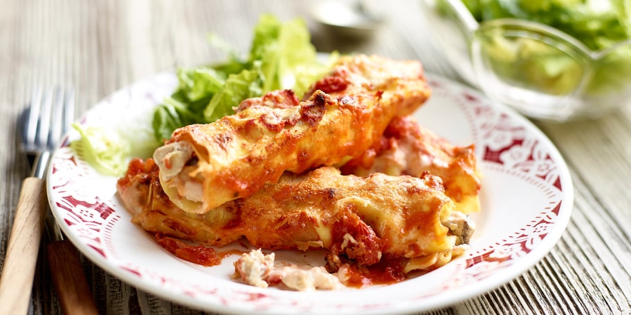 Cannelloni met champignons en ricotta