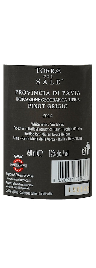 Italie - Italië | Lombardia IGP | Torrae del Sale Pinot Grigio Wit 