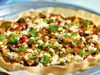 Groentetaart met verse geitenkaas