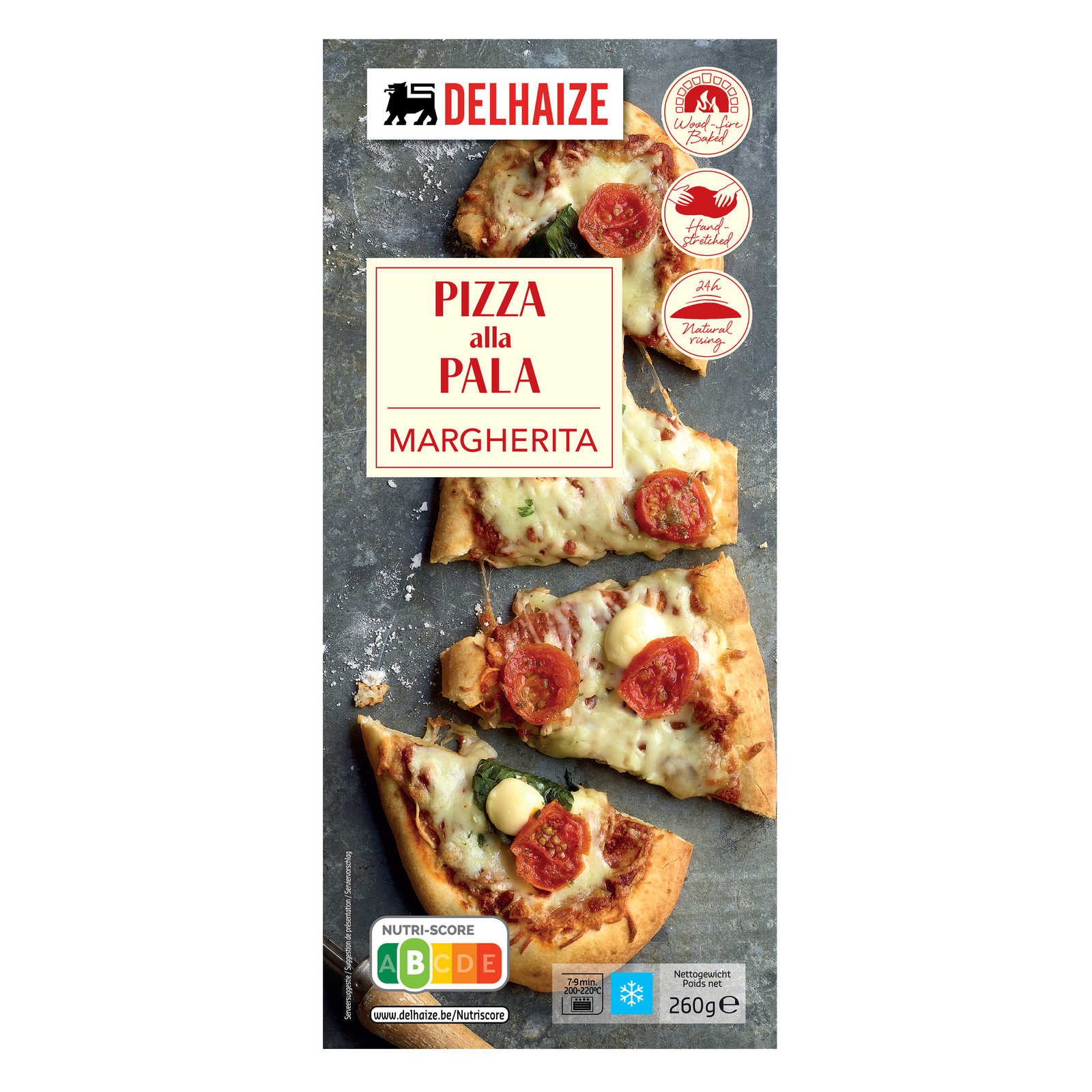 Delhaize Pizza Margh Alla Pala 260 gr Delhaize