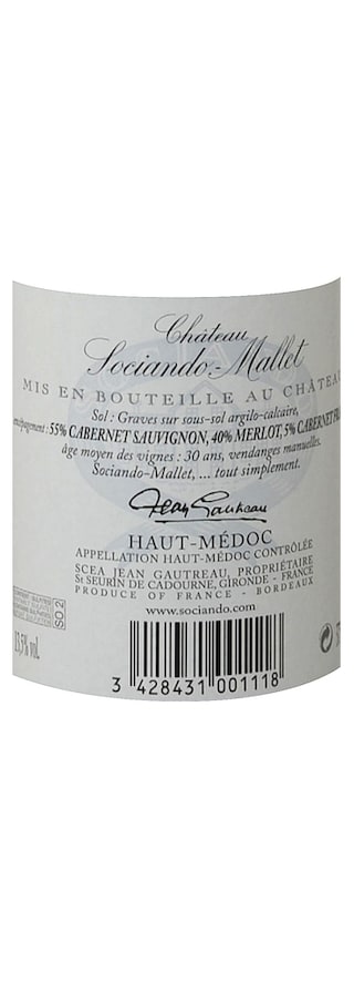 FR BORDEAUX HAUT MEDOC | CHATEAU SOCIANDO MALLET 2010 
