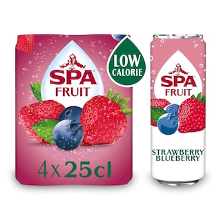 Spa | Fruit | Limonade | Bruisend | Strawberry-Blueberry | CAN 
