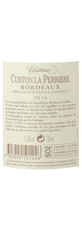 FR BORDEAUX BORDEAUX | Château Curton La Perrière 14 Rouge 