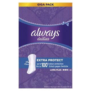 Always | Protège slip | Extra protection | Long plus | 58pc 