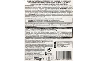 Delhaize | Saucisson d'Ardenne | A l'ail | Tranches 