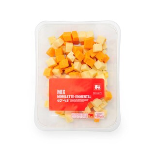Delhaize | Fromage | Emmental-Mimolette | Cubes 