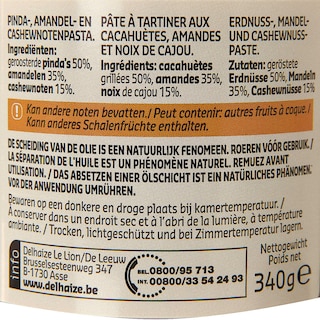 Delhaize | Notenpasta | Trio 
