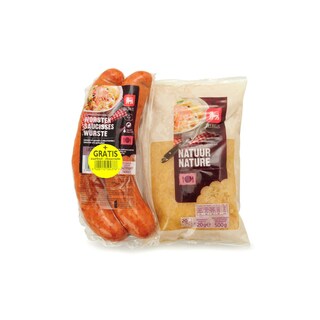 DELHAIZE | SAUCISSES FUMEES+CHOUCROUTE 
