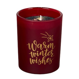 Spaas | Bougie en verre | warm winter wish | rouge 