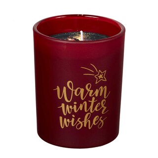 Spaas | Bougie en verre | warm winter wish | rouge 