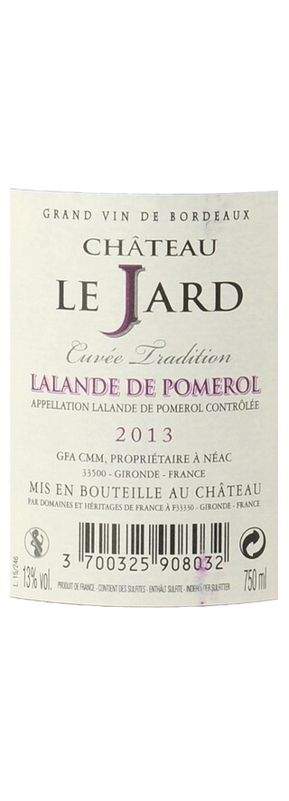 FR BORDEAUX LALANDE DE POMEROL | Château Le Jard 2013 