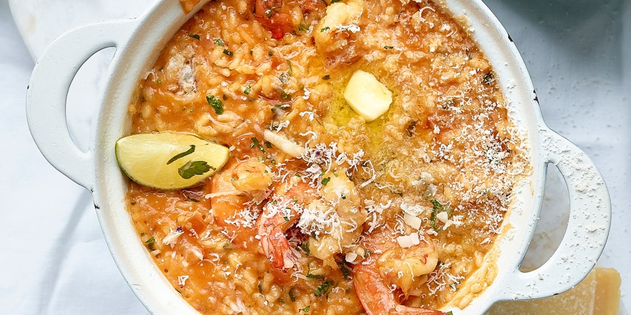 Risotto met scampi