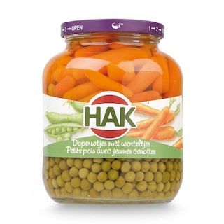 Hak | Doperwten-Wortelen | Extra fijn 450 gr