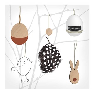 Happy Paper | Servetten | Plumea black | 33x33cm 