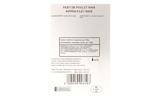 Delhaize | Filet | Poulet maïs | | Coq Ardenne 