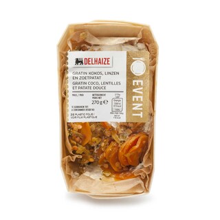 Delhaize | Gratin lentilles - patate douce et lait de co 