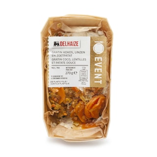 Delhaize | Gratin lentilles - patate douce et lait de co 