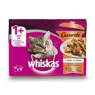 Whiskas | Kattenvoeding | Casserole 1+ | Klassiek 