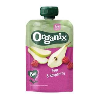 Organix | Knijpzakje | Peer Framboos | 6M | Bio 