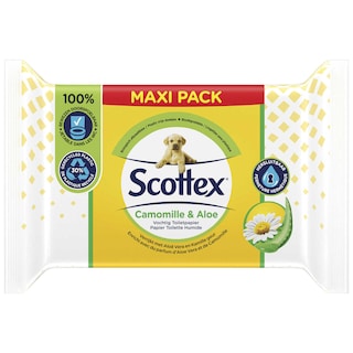 Scottex | Papier toilette | Humide | Camomille | Max | Eco 