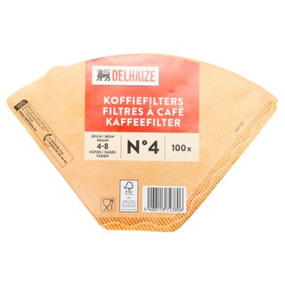 Delhaize | Koffiefilters | Bruin | 100p 161 gr