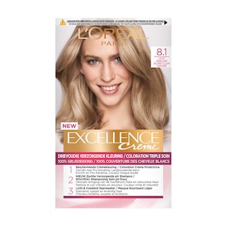 Excellence | Blond clair cendré - 8.1| Coloration cheveux 