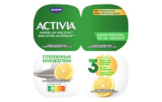 Activia | Yaourt | Arome citron | Probiotiques 4 x 125 gr