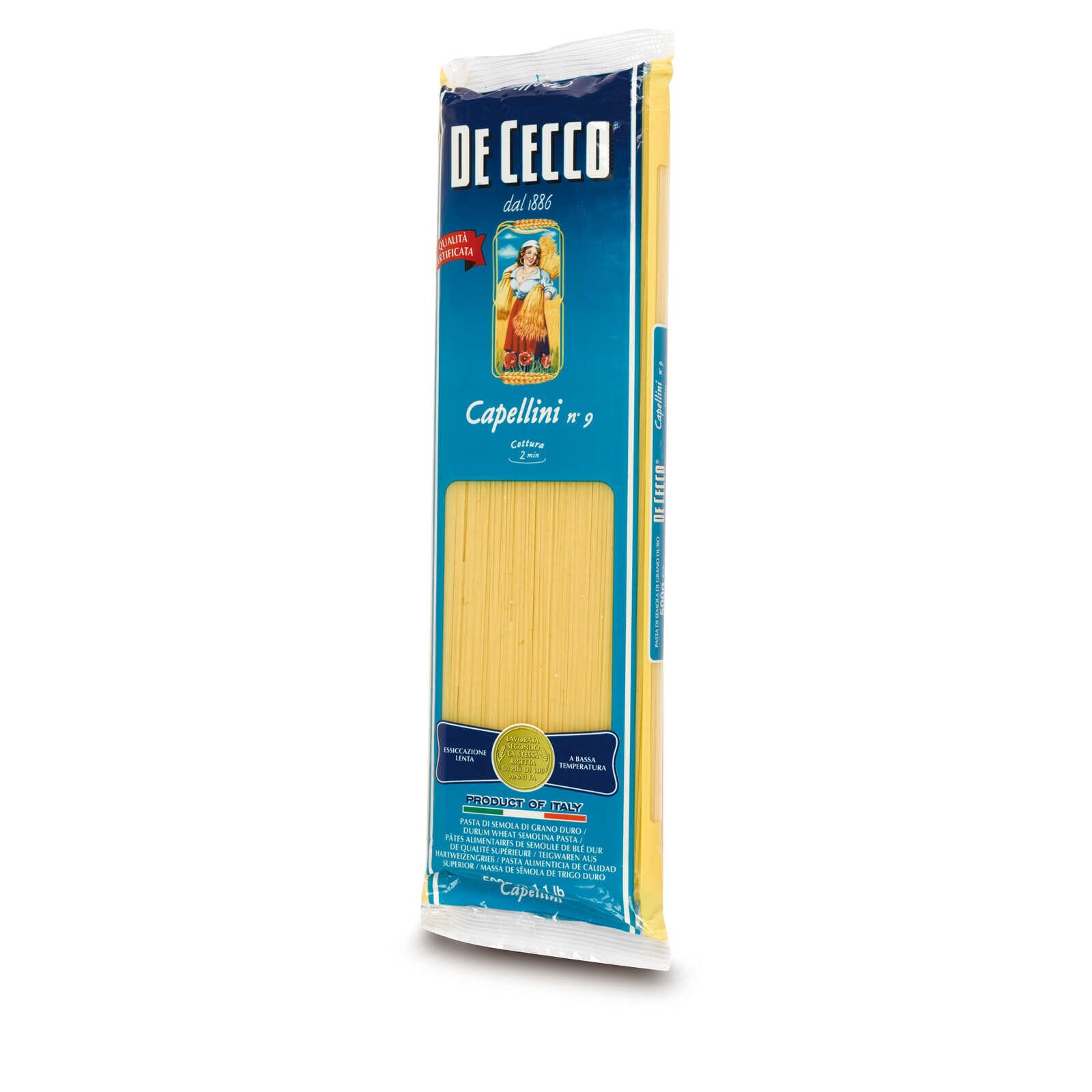 De Cecco Pasta Capellini n.9 500 gr Delhaize