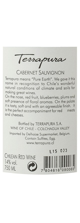 Chili | Central Valley | Terrapura Cabernet Sauvignon Rood 