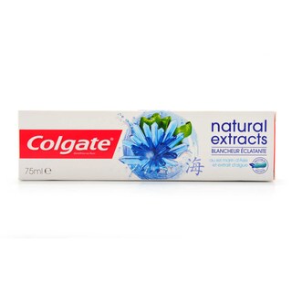 Colgate | Dentifrice | Natural extracts | Blancheur éclatante | Sel marin d'Asie & extrait d'algue 
