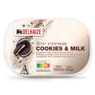 Delhaize | Roomijs | Cookies & Milk 