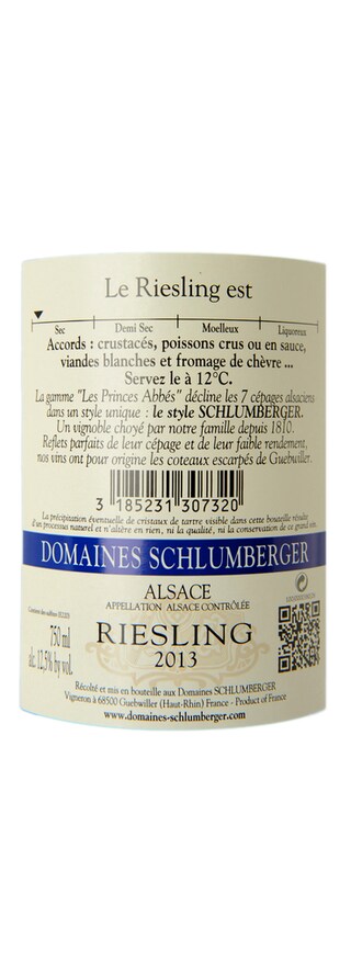 FR ALSACE RIESLING | Alsace - Riesling AC | Les Princes Abbés Schlumberger 13 