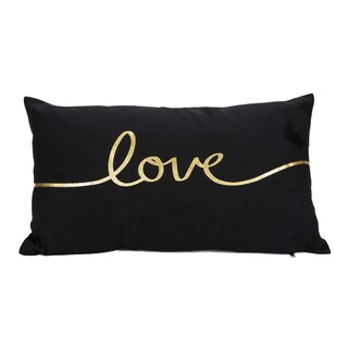 Cosy@home | Kussen zwart | love | 50x30x8cm 