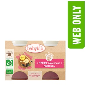Babybio | Fruit | Blauwe Bosbessen Appel | 4M | Bio 