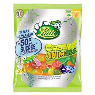 Lutti | Snoepjes | Crazy Animal | -50% suiker 