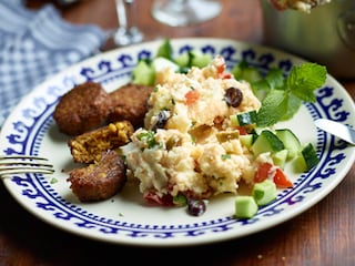 Falafels met stoemp op Griekse wijze