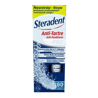 Steradent | Tablettes dentiers | Anti-tartre | Pro 