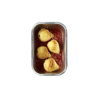 DELHAIZE | POIRES AU VIN BLANC AU CHUTNEY RHUBARBE 