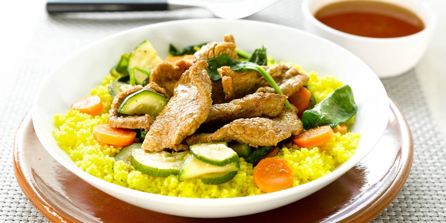 Émincé de bœuf au couscous