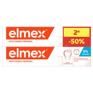 Elmex | Dentifrice | Anti caries | 2x75ml | Promopack 2e50% 