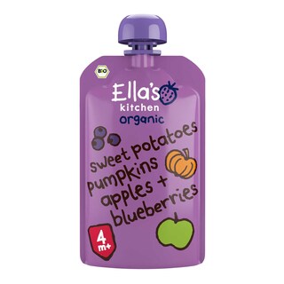 Ella's Kitchen | Knijpzakje | Pompoen Appel Bosbes | 4M | Bio 120 gr