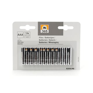 365 | Delhaize | Batterijen | Alkaline | AAA | LR03 | 1,5 V 